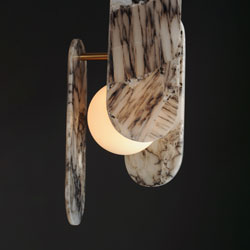 Megalith Stem Hung LED Pendant - Striae Arya