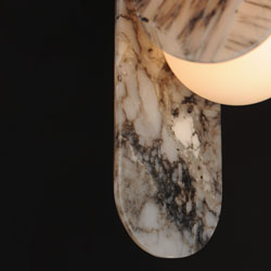 Megalith Stem Hung LED Pendant - Striae Arya