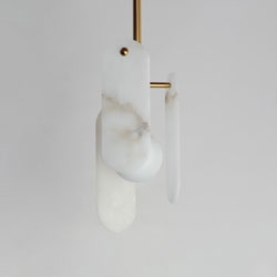 Megalith Stem Hung LED Pendant - Alabaster