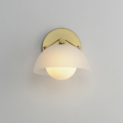 Domain 1-Light Wall Sconce - Frost/Brass