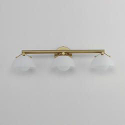 Domain 3-Light Bath Vanity - Frost/Brass