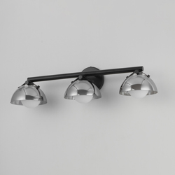 Domain 3-Light Bath Vanity - Smoke/Matte Black