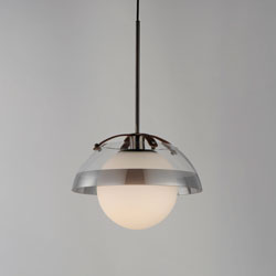 Domain 14" Pendant Smoke Stripe/Gunmetal