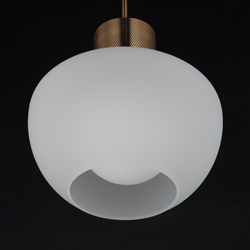 Incognito 14" Pendant - Frost/Heritage Brass