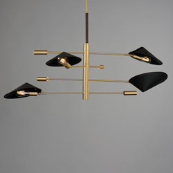 Cavalier 4-Light Pendant with LED Bulbs