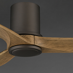 Woodwind 52 Solid Wood Blade Hugger Fan w LED