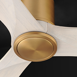 Woodwind 52 Solid Wood Blade Hugger Fan w LED