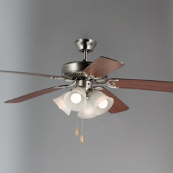 Basic 52 Ceiling Fan w 4-Lt LED Fan Kit wBulb